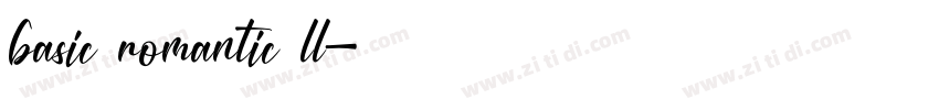 basic romantic ll字体转换